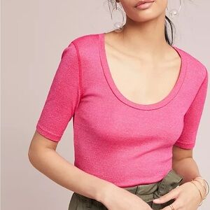 Michael Stars Shine Scoop Neck Tee Sz m/l